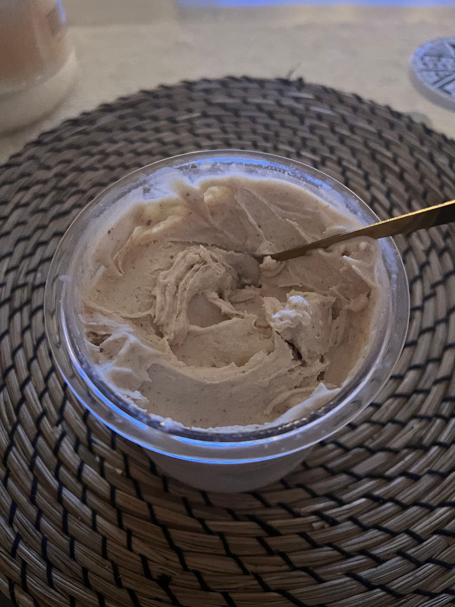 Base glace protéinée peanut butter — ma version
