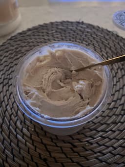 Base glace protéinée peanut butter — ma version